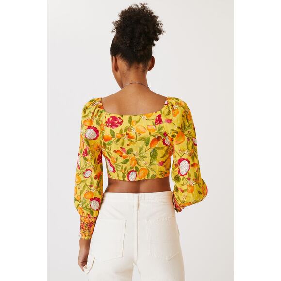 Farm Rio Tie-Waist Women's Top - New Size Small - Picture 2 of 6